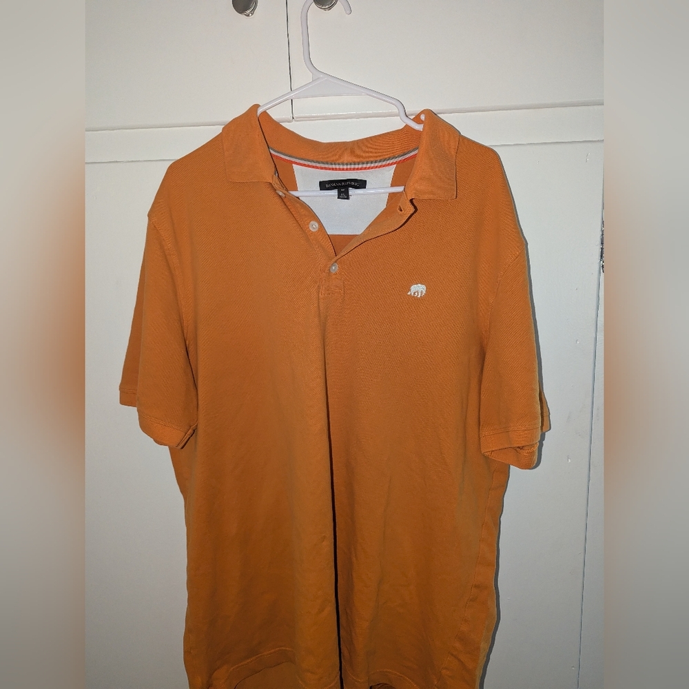 Orange Polo by Banana Republic Men's Shirt